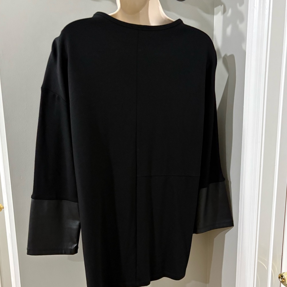 NWOT Jones NY Leather Look Tunic - Picture 3 of 7